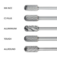 Cylindrical Radius Burrs WRC 1/4" Shank - Tungsten Carbide