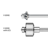 V Edge Concave & Radius Burrs with Bearing Guide 6mm Shank - Tungsten Carbide