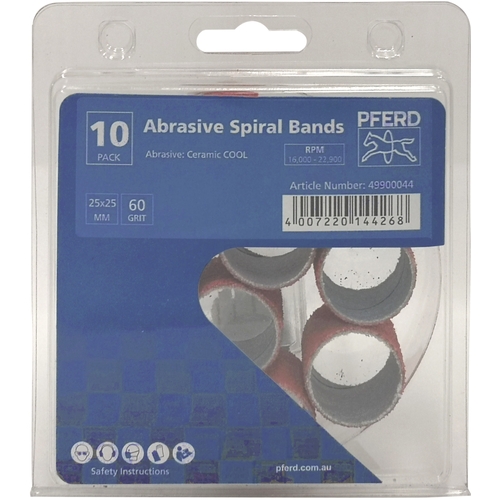 POS Abrasive Spiral Bands - Ceramic COOL (Top Size - Reduced Heat)