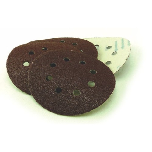 Hook & Loop Paper Discs 8 Hole E28V Aluminium Oxide Stearated E Weight - 125mm