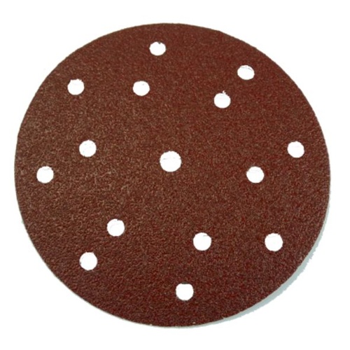 Hook & Loop Paper Discs 15 Hole E28V Aluminium Oxide Stearated E Weight - 150mm